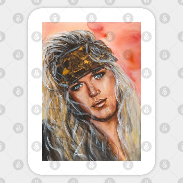 Bret Michaels Sticker by Svetlana Pelin